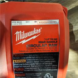 HOUSTON LOCATION - AS-IS Milwaukee 2830-20 Rear Handle Circular Saw M18 FUEL 7-1/4  Cordless Brushless Tool Only