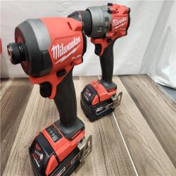 AS-IS  Milwaukee M18 FUEL 18V Lithium-Ion Brushless Cordless Hammer Drill and Impact Driver Combo Kit (2-Tool) with 2 Batteries