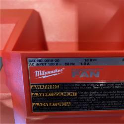 AS-IS Milwaukee 18-Volt Lithium-Ion Brushless Cordless PACKOUT Jobsite Fan (Tool-Only)