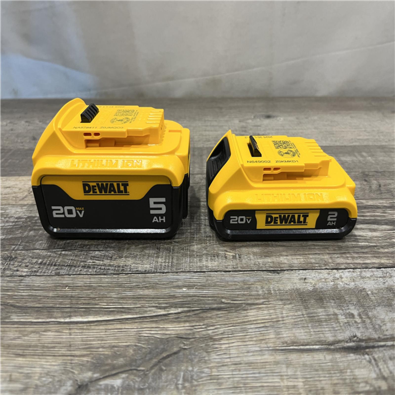 AS-IS DEWALT 20V MAX Lithium-Ion Battery Kit with 5.0Ah and 2.0Ah Battery and Charger