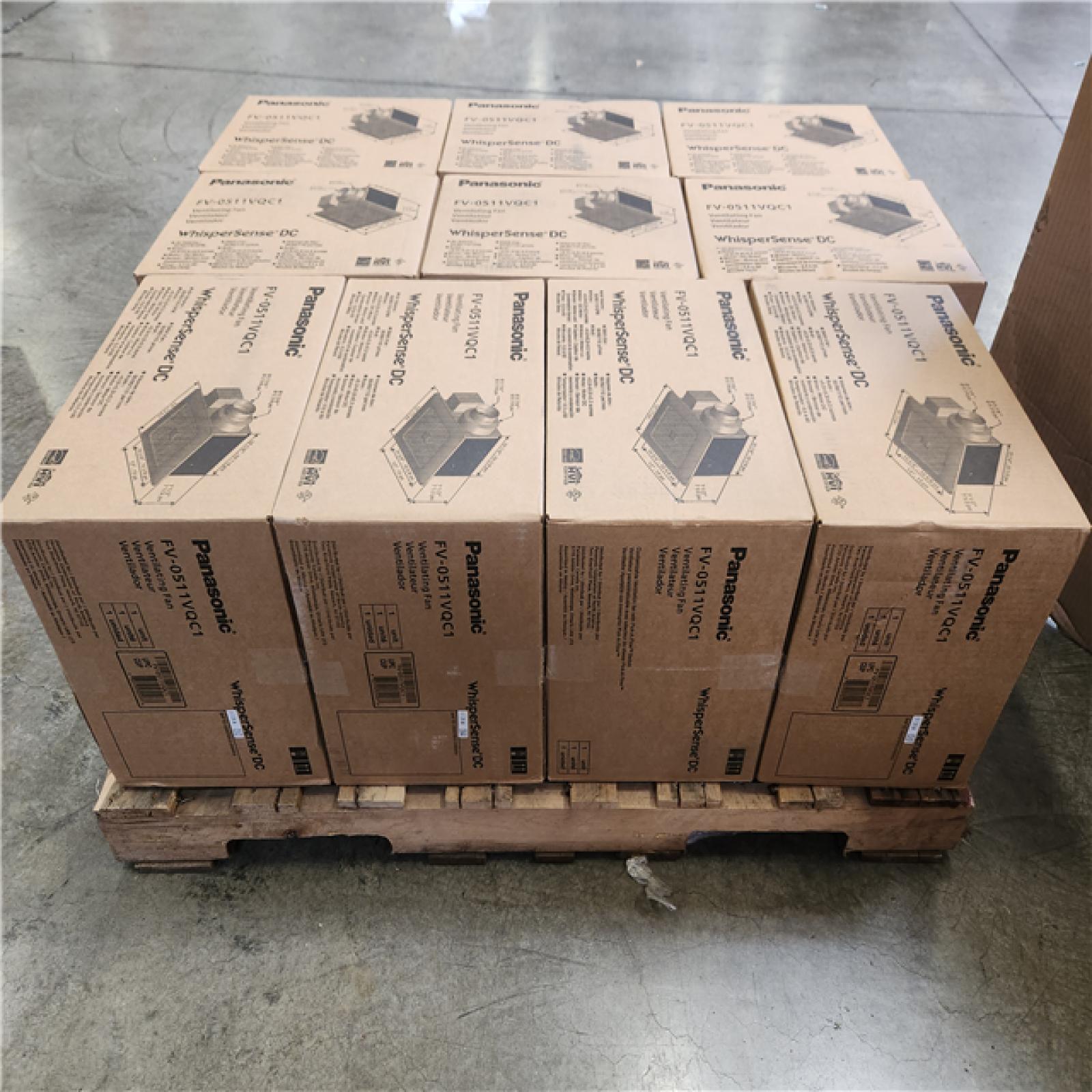 Phoenix NEW Panasonic WhisperSense DC Fan with Motion and Humidity Sensors Delay Timer and Pick-A-Flow Speed Selector 50  80 or 110 CFM Pallet of 11 (SEALED)