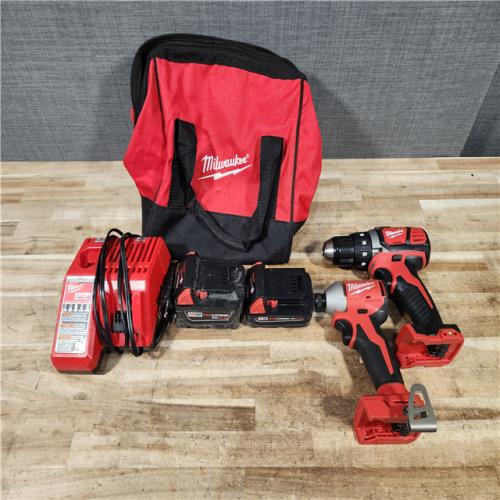 HOUSTON LOCATION - AS - IS Milwaukee 2 Tool Combo Kit W/ (2) Battery & Charger