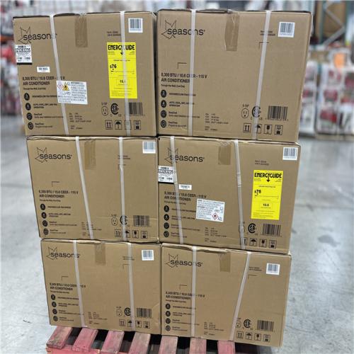 DALLAS LOCATION-NEW! SEASONS 8300 BTU 115V AIR CONDITIONING UNIT PALLET (4 UNITS)