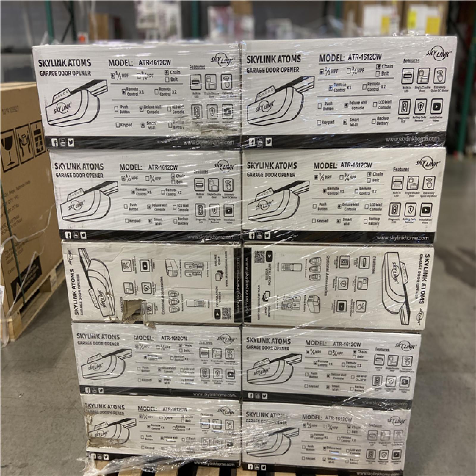 DALLAS LOCATION - SkyLink 1/2 HPF Garage Door Opener with Extremely Quiet DC Motor  Chain Drive with WiFi Connectivity - 40 UNITS