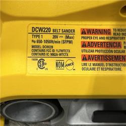AS-IS DEWALT 20V MAX* XR Brushless Cordless Belt Sander (Tool-Only)