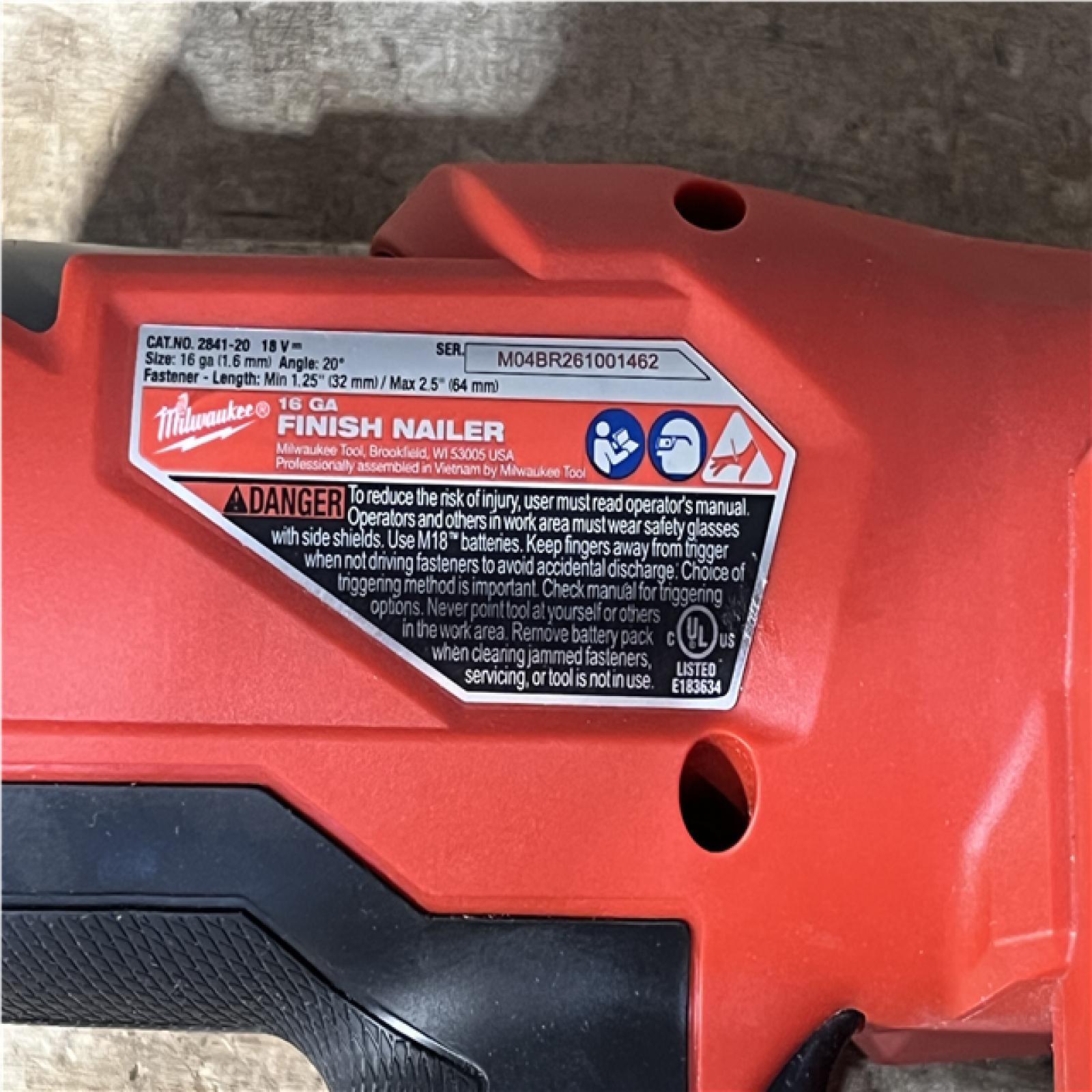 Houston Location AS-IS Milwaukee FUEL 18-Volt Lithium-Ion Brushless Cordless Gen II 16-Gauge Angled Finish Nailer (Tool-Only)