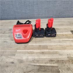 HOUSTON LOCATION - AS-IS Milwaukee 2 Tool Combo Kit W/ (2) Battery & Charger