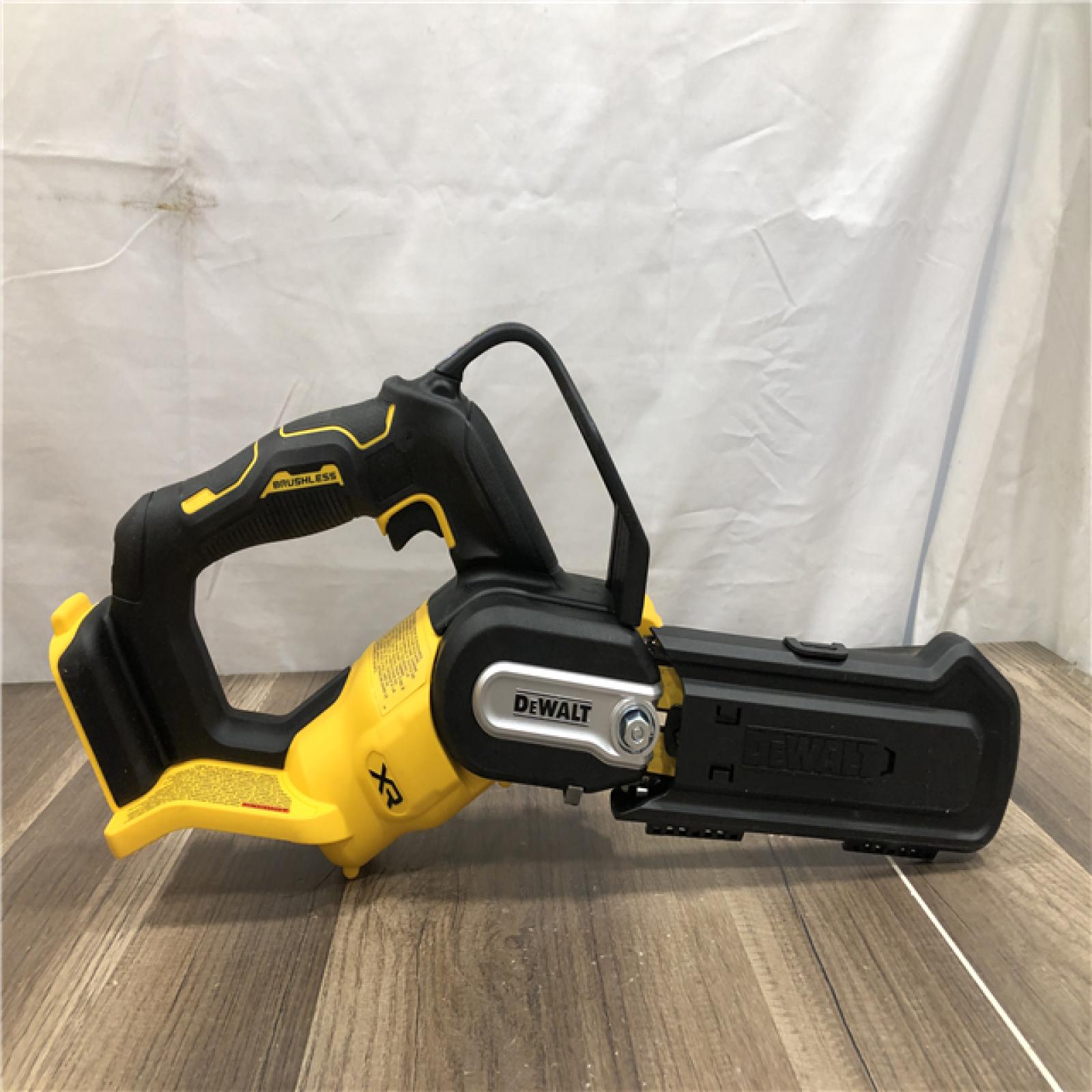 AS-IS DEWALT 20-Volt MAX 8 in. Brushless Cordless Battery Powered Pruning Mini Chainsaw (Tool Only)