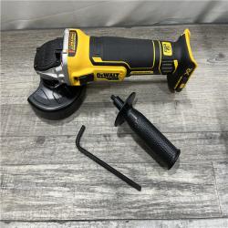 AS-IS DEWALT 20V MAX XR Cordless Brushless 4.5 in. Slide Switch Small Angle Grinder with Kickback Brake (Tool Only)