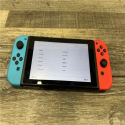 AS-IS Nintendo Switch with Neon Blue and Neon Red Joy-Con