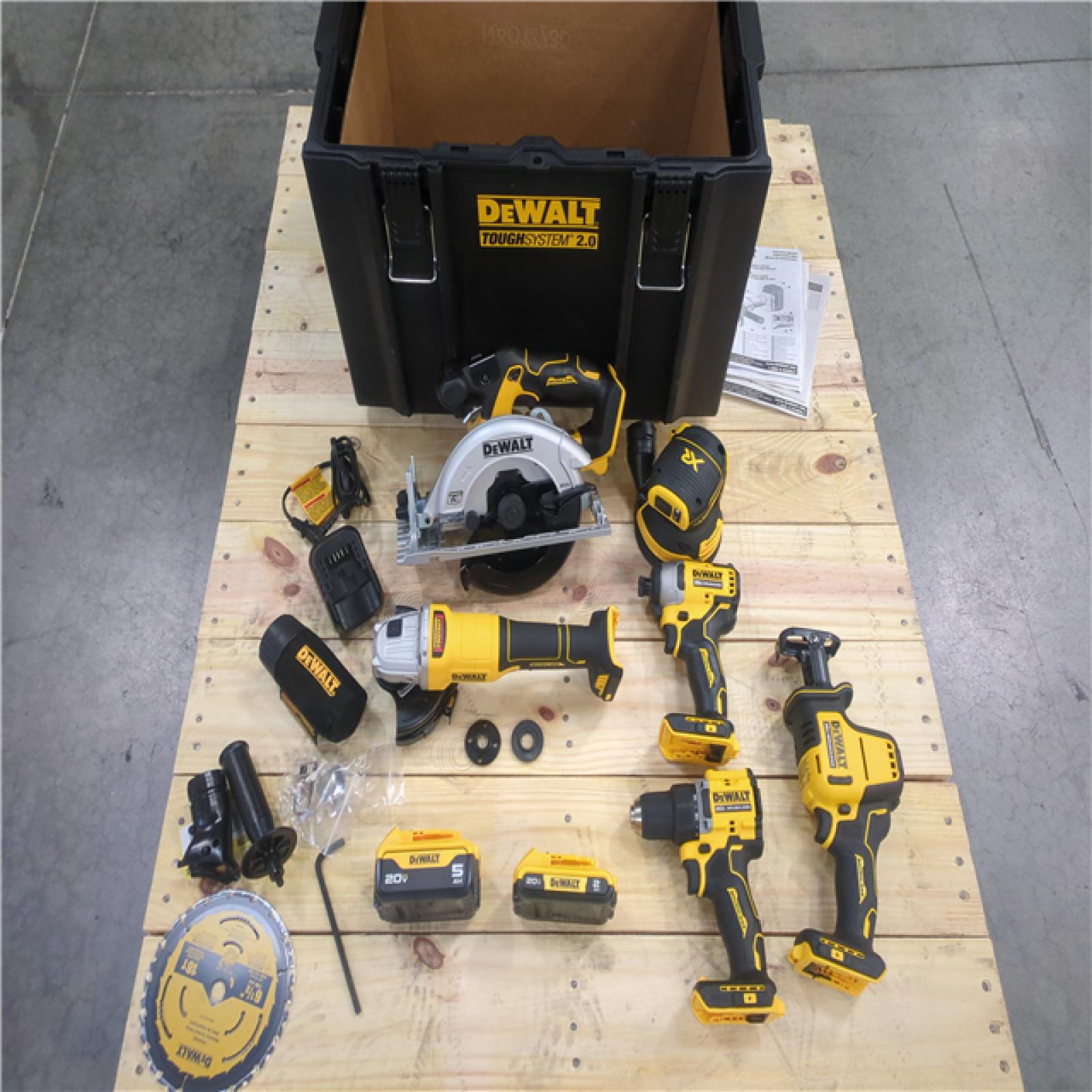 CALIFORNIA AS-IS DEWALT 20v 6 TOOL COMBO KIT