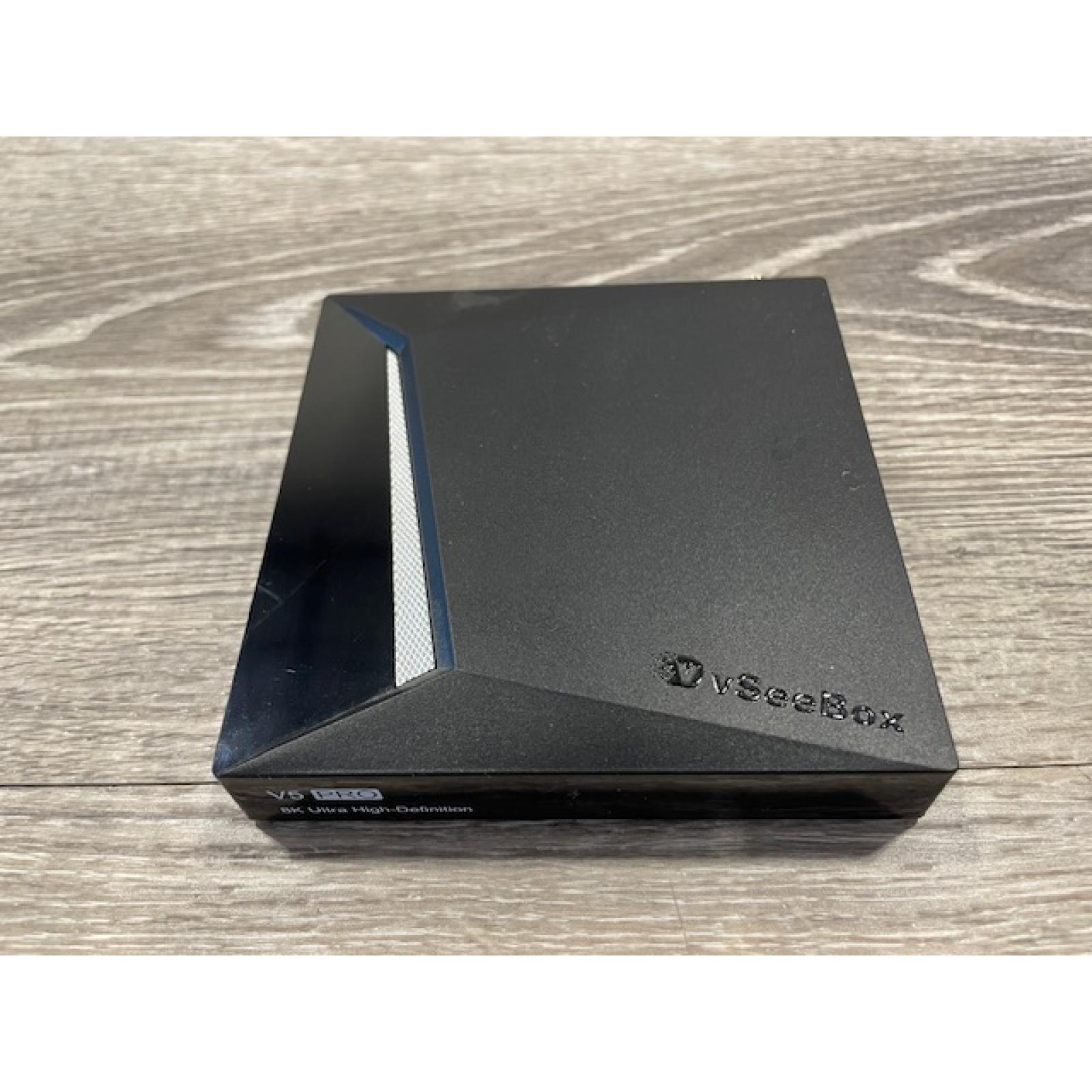 AS-IS vSeeBox V5 Pro Android 12 TV Box – 4GB RAM 32GB Storage 6K HD Voice Control Smart Streaming Device