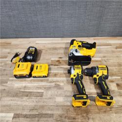 HOUSTON LOCATION - AS-IS DEWALT 3 TOOL COMBO KIT W/ (2) BATTERY & CHARGER