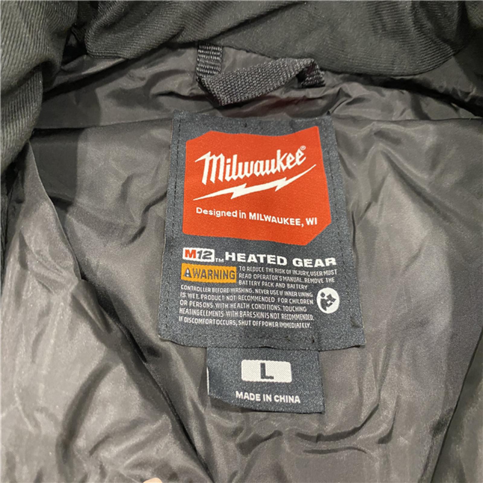 AS-IS Milwaukee Men's Large 12-Volt Lithium-Ion Cordless Axis Black Heated Vest Kit