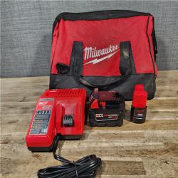 HOUSTON LOCATION - AS-IS Milwaukee 12/18V Lithium-Ion Cordless 3/8 in. Ratchet and 1/2 in. High Torque Impact Wrench with Friction Ring Combo Kit