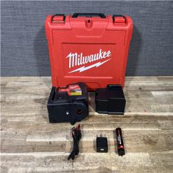 Houston Location AS-IS Milwaukee Green 100 ft. Cross Line and Plumb Points Rechargeable Laser Level with REDLITHIUM Lithium-Ion