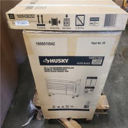 Phoenix NEW Husky Modular Tool Storage 52 in. W Standard Duty Black Mobile Workbench Cabinet with Pegboard