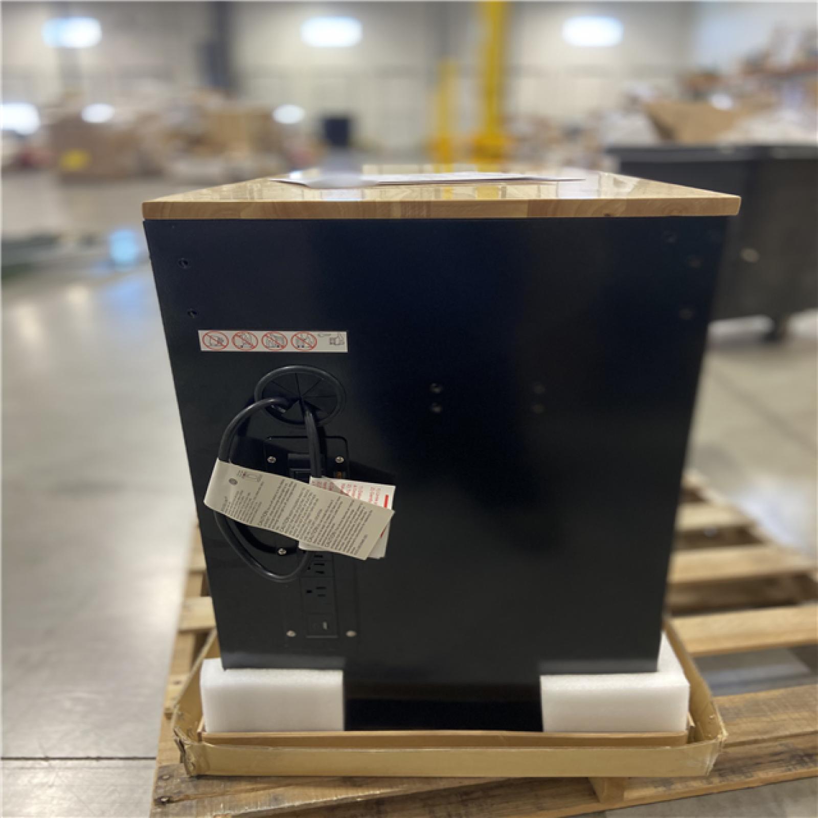 DALLAS LOCATION - Husky Tool Storage 46 in. W x 18 in. D 9-Drawer Mobile Workbench Cabinet in Gloss Black