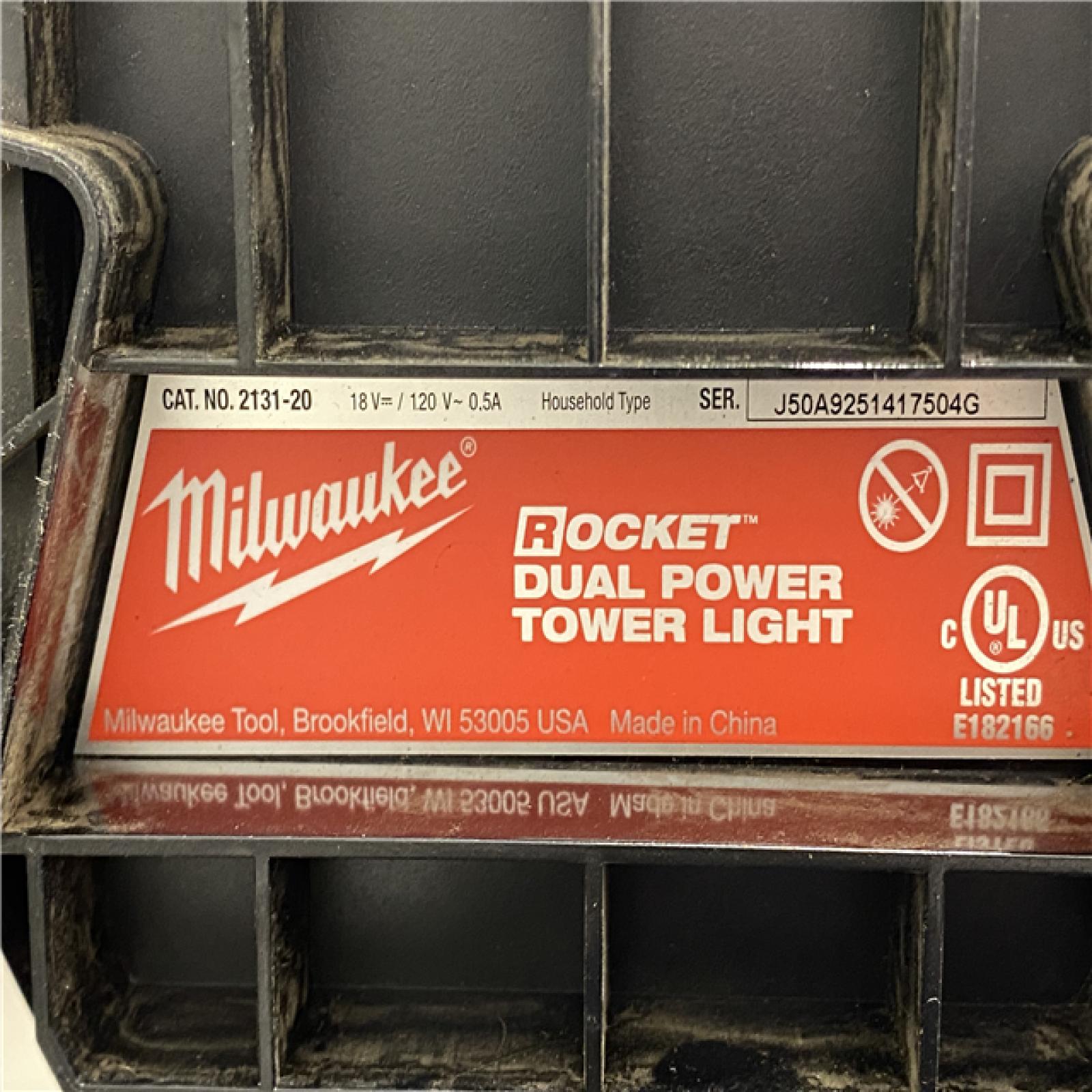 AS-IS Milwaukee 18-Volt Lithium-Ion Cordless Rocket Dual Power Tower Light (Tool-Only)