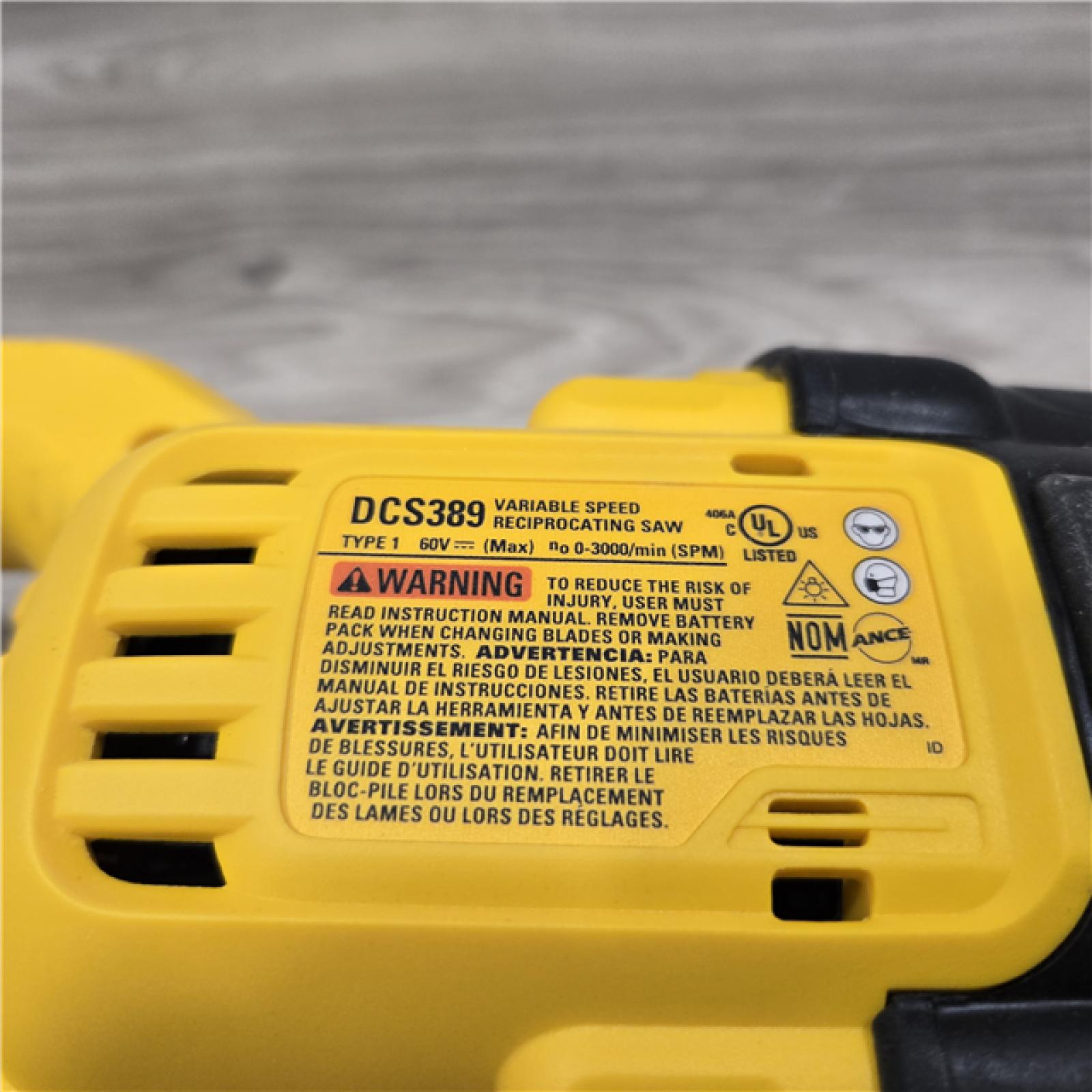 AS-IS DeWalt FLEXVOLT 60V MAX Cordless Reciprocating Saw (Tool-Only)