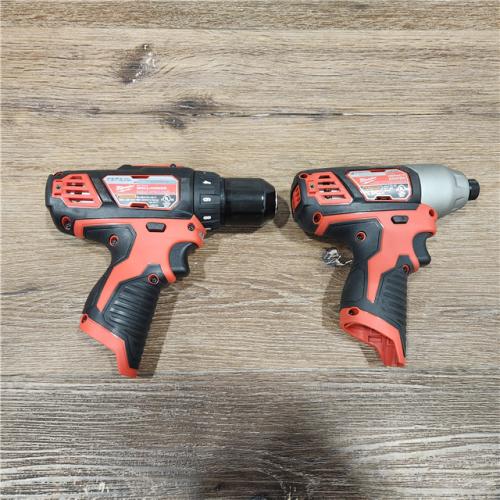 AS-IS Milwaukee 2-Tool M12 12V Lithium-Ion Drill/Driver & Impact Driver Cordless Tool Combo Kit