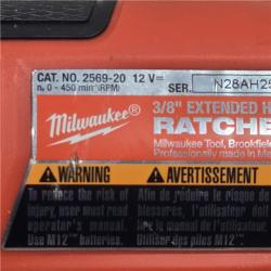 AS-IS Milwaukee 2569-20 12V Cordless 3/8 Extended Reach High Speed Ratchet (Tool Only)