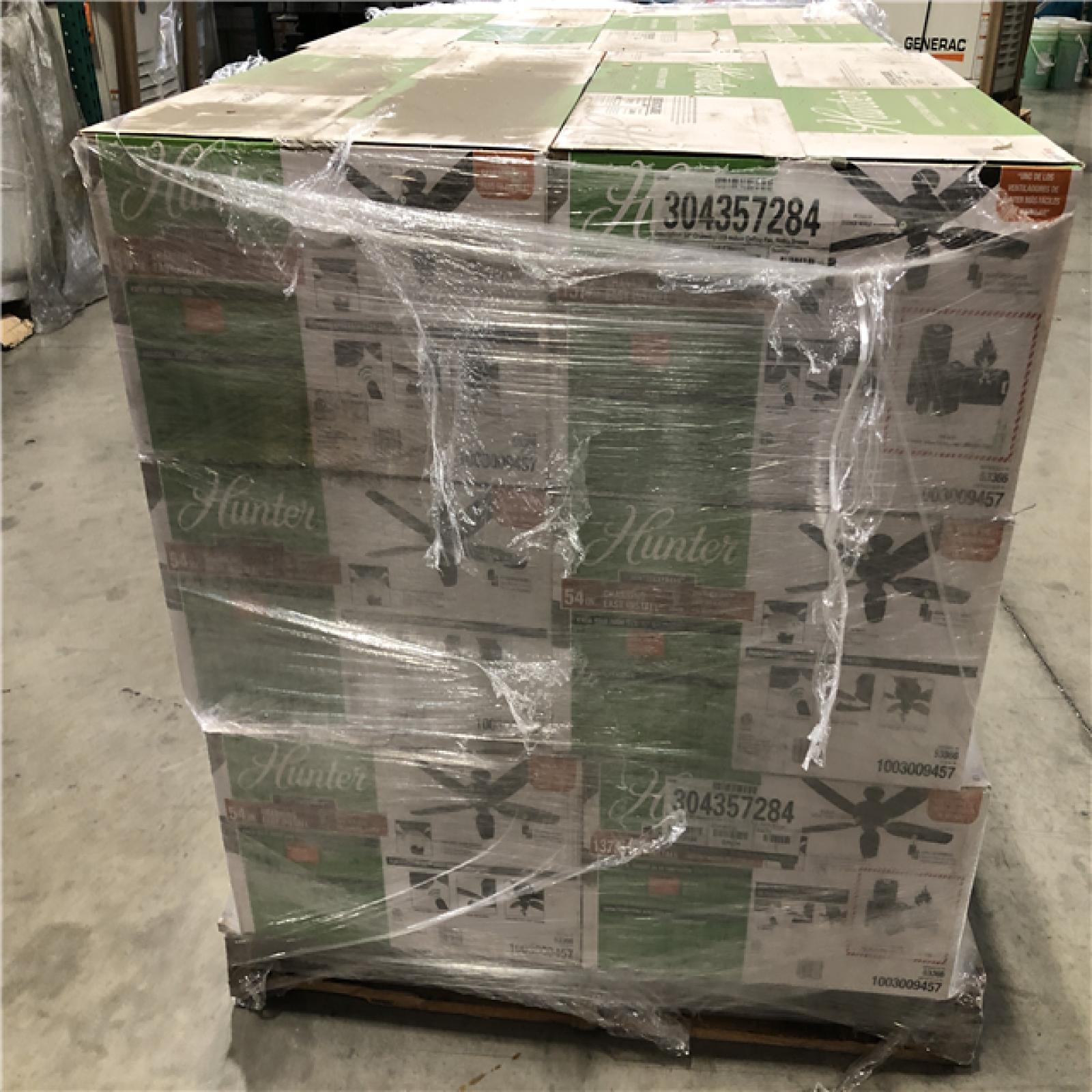 DALLAS LOCATION -NEW! Hunter Channing 54 in. Hunter Express Indoor Noble Bronze Ceiling Fan with Remote and Light Kit Included PALLET-(18 UNITS)