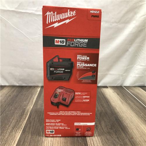 NEW- Milwaukee 18-Volt Lithium-Ion REDLITHIUM FORGE Starter Kit with 12. 0Ah Battery and Charger