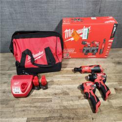 HOUSTON LOCATION - AS-IS Milwaukee 12-Volt Lithium-Ion Brushless Cordless Subcompact Drill &Impact Driver Combo Kit