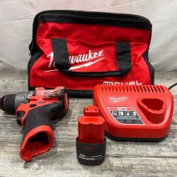 AS-IS Milwaukee  FUEL 12-Volt Lithium-Ion Brushless Cordless 1/2 in. Hammer Drill Kit