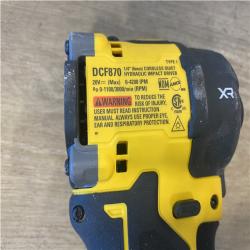 AS-IS DEWALT 20V XR Brushless Cordless 1/4 in. Quiet Hydraulic Impact Driver (Tool-Only)