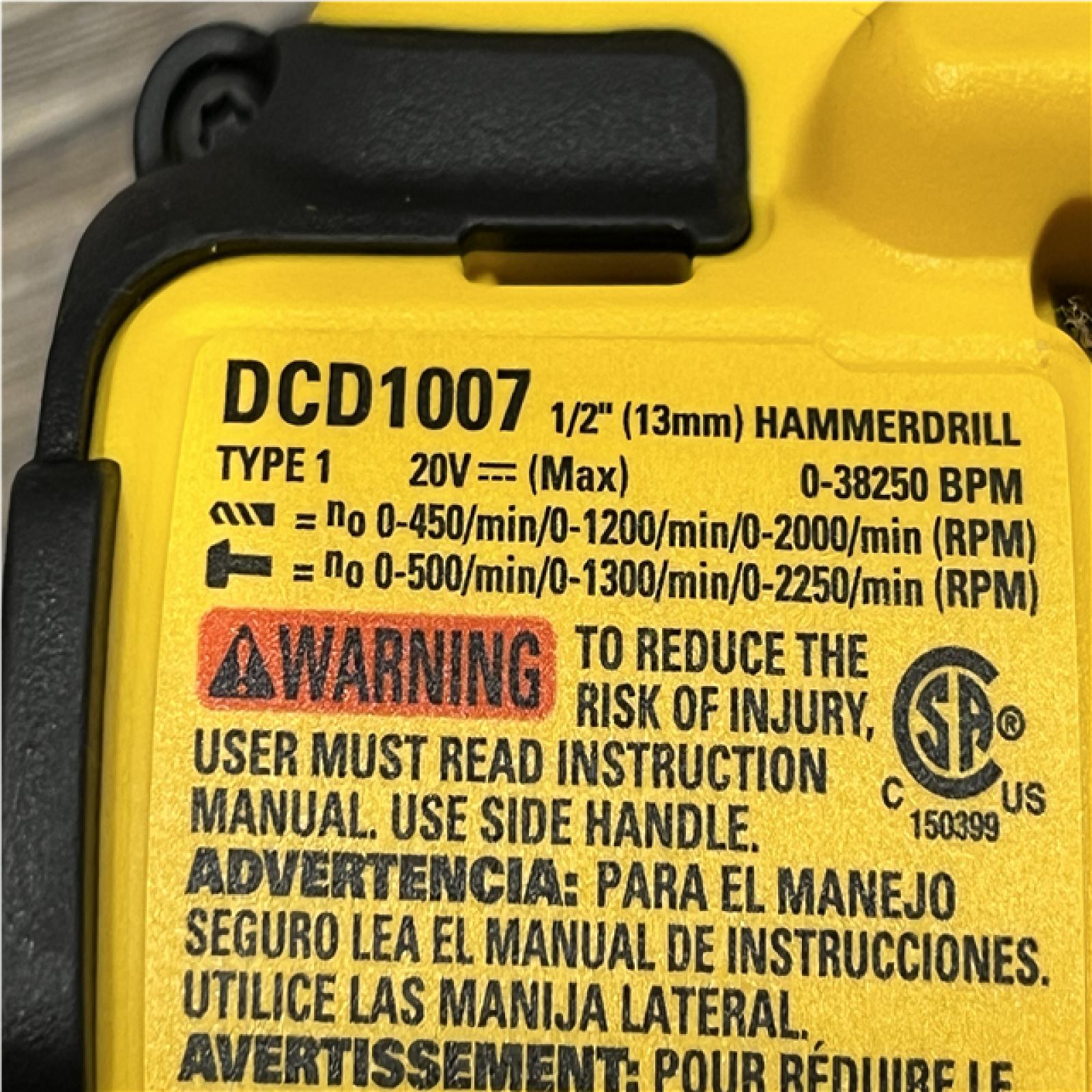 AS-IS DEWALT 20V XR Lithium-Ion Cordless Hammer Drill Kit