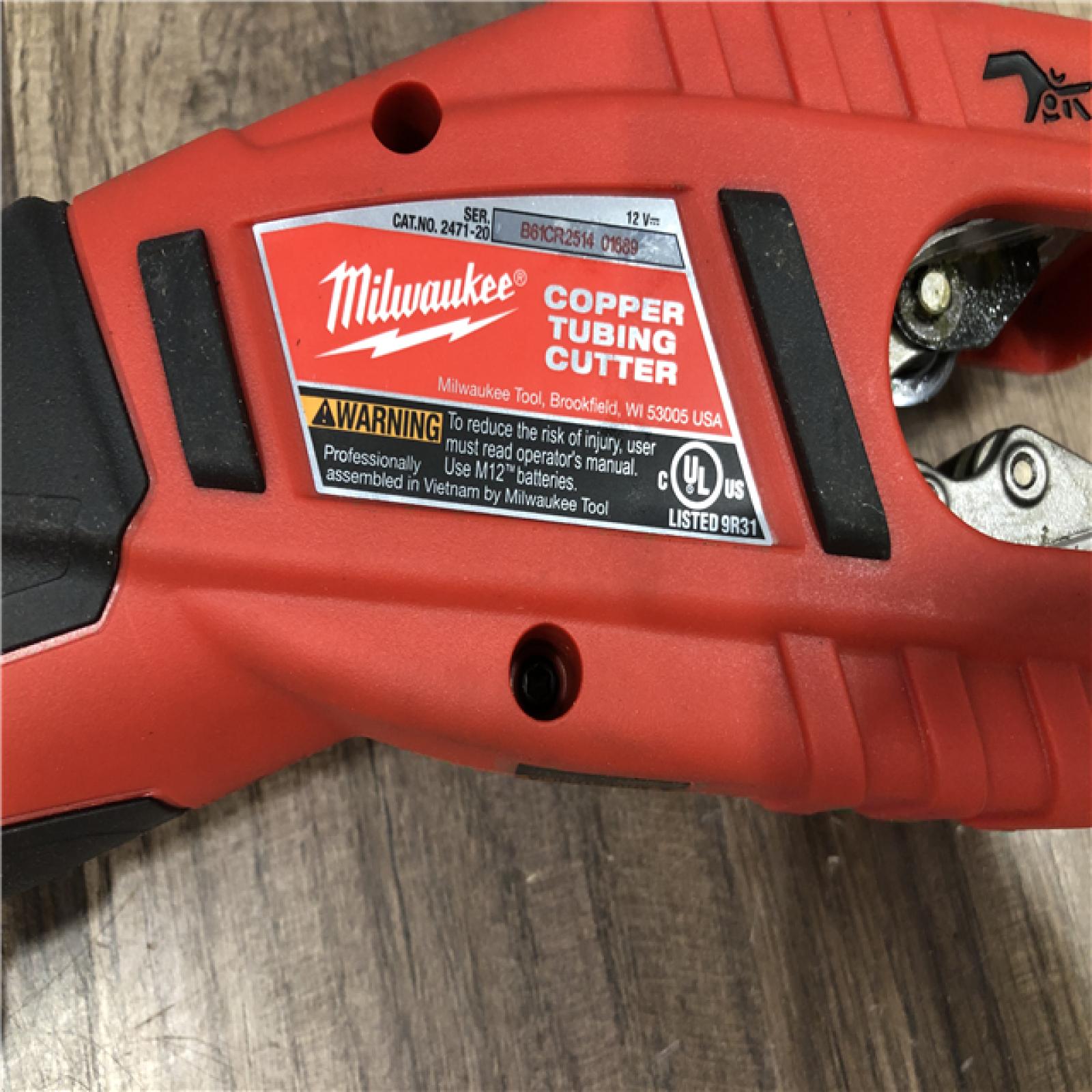 AS-IS Milwaukee 12V Lithium-Ion Cordless Copper Tubing Cutter (Tool-Only)
