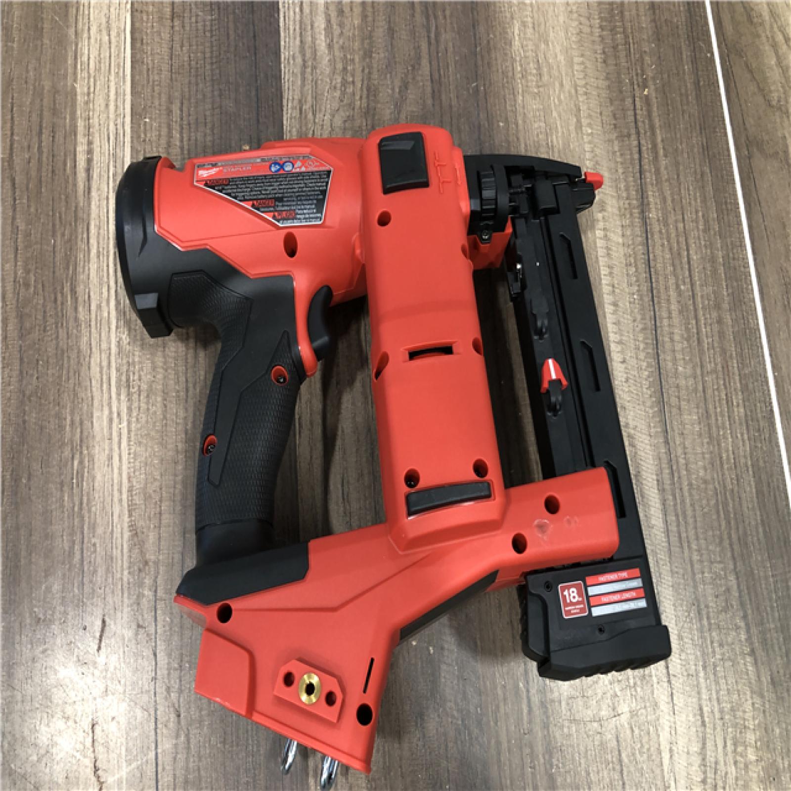 AS-IS Milwaukee FUEL 18-Volt Lithium-Ion Brushless Cordless 18-Gauge 1/4 in. Narrow Crown Stapler (Tool-Only)