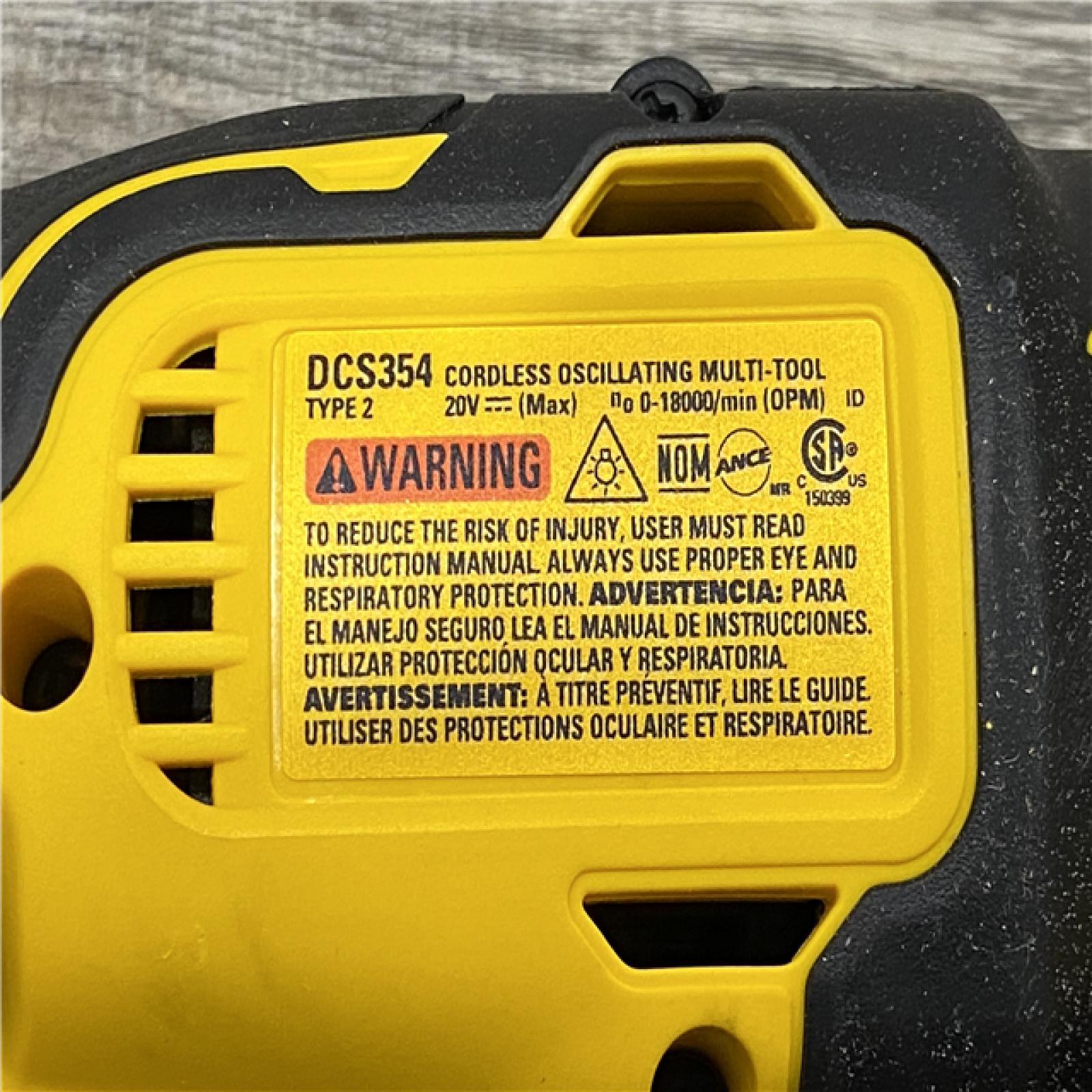 AS-IS DEWALT 20-Volt MAX Lithium-Ion Cordless Brushless Oscillating Tool Kit