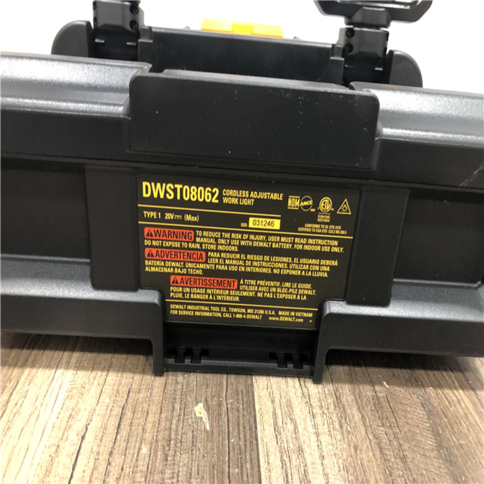 AS-IS DEWALT Tough System 2.0 Flex Volt 20V/60V Cordless LED Adjustable Work Light