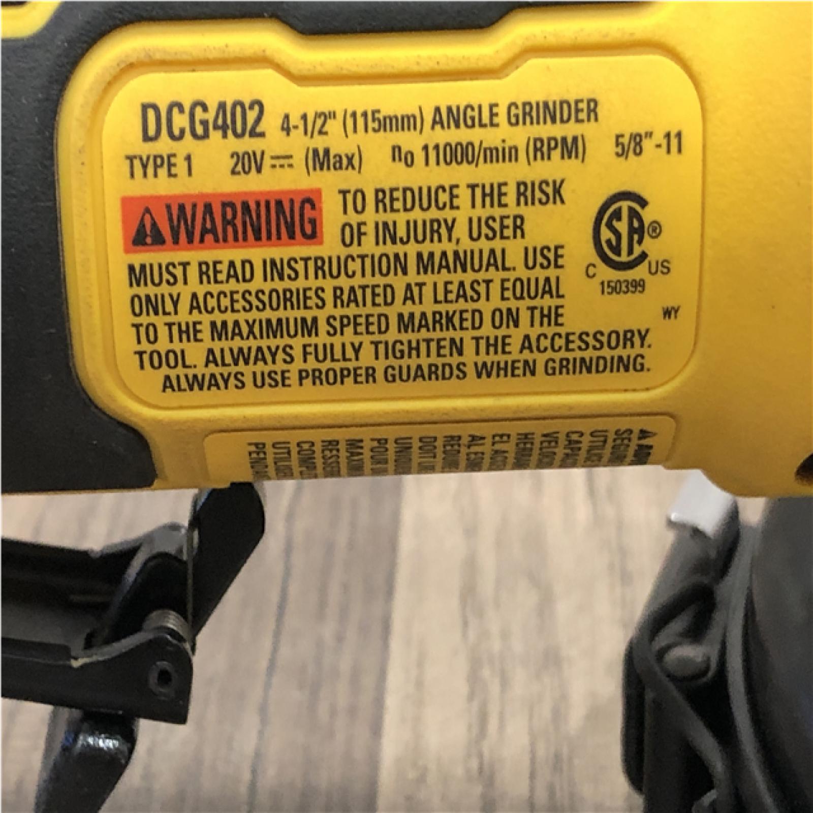 AS-IS DEWALT ATOMIC 20V MAX Cordless 4-1/2 in. Angle Grinder with Paddle Switch (Tool Only)