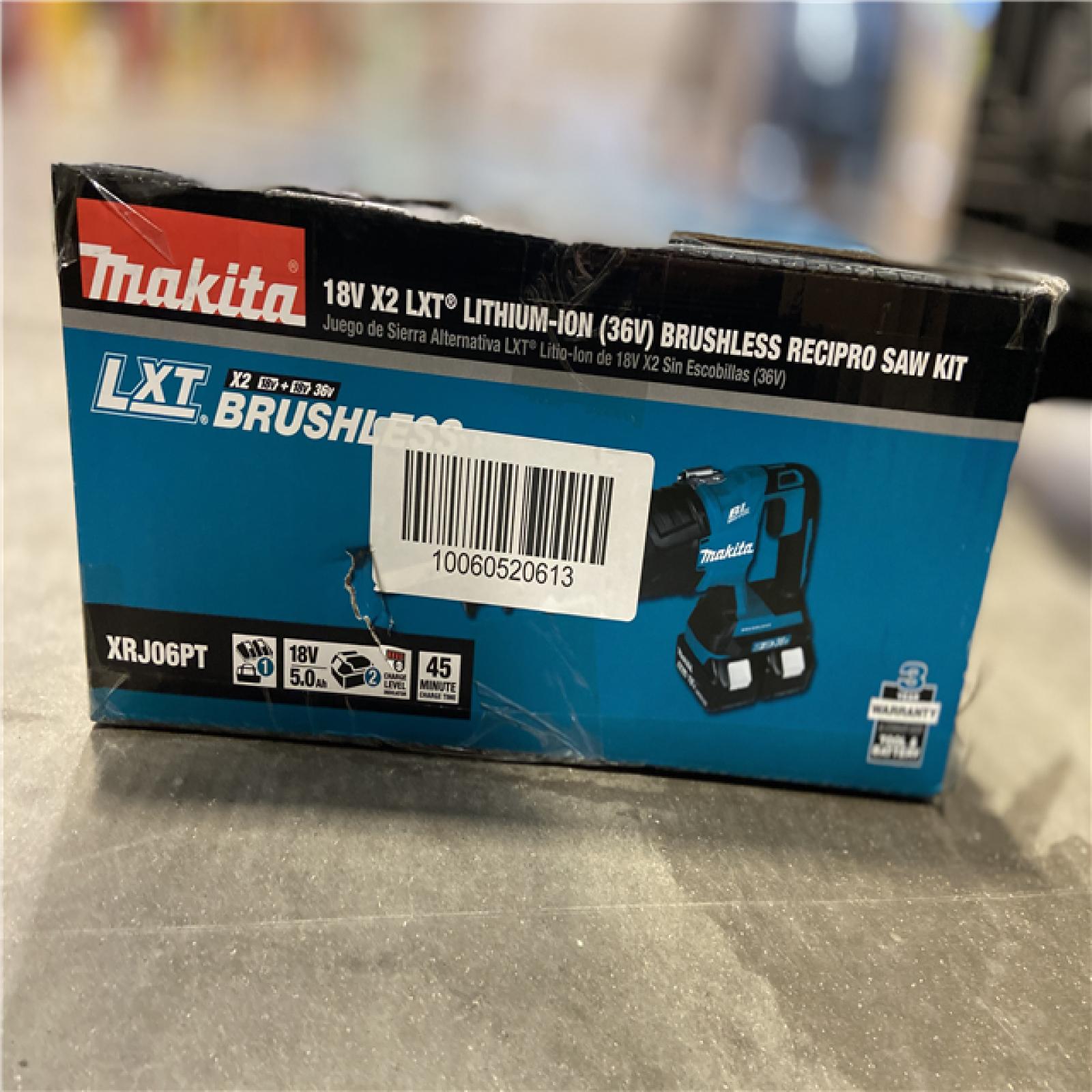 DALLAS LOCATION - Makita 18V X2 LXT Lithium-Ion (36V) Brushless Cordless Reciprocating Saw Kit (5.0Ah) with 2 Batteries 5.0Ah and Charger