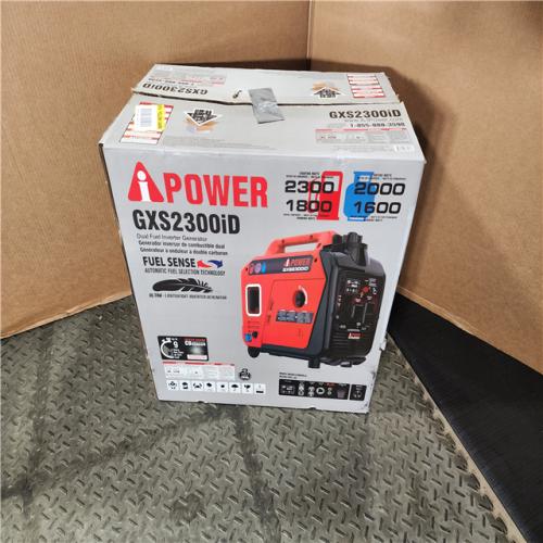 HOUSTON LOCATION - AS-IS iPOWER 2300-Watt Recoil Start Gas Propane Powered Ultra Light-Weight Inverter Generator 80cc OHV Engine and CO Sensor Shutdown
