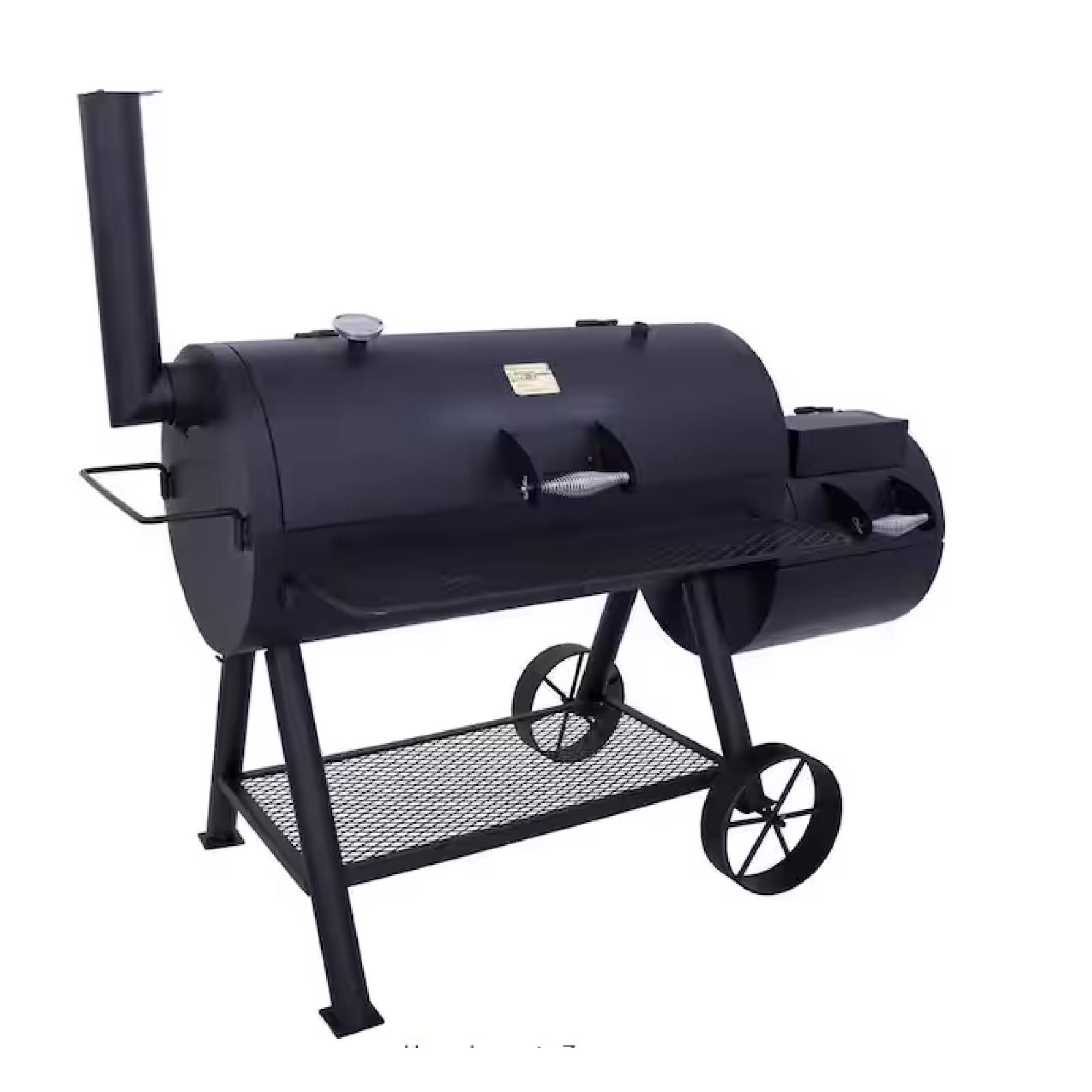 DALLAS LOCATION - OKLAHOMA JOE'S Longhorn Offset Smoker in Black with 1,060 sq. in. Cooking Space (2 UNITS)