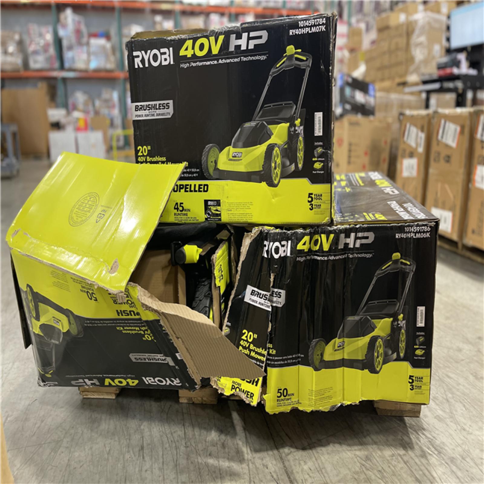 DALLAS LOCATION - RYOBI MOWER PALLET -(3 UNITS)