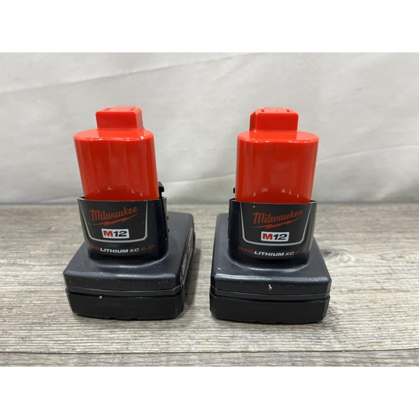 AS-IS Milwaukee 12V Lithium-Ion XC Extended Capacity Battery Pack 6.0Ah (2-Pack)