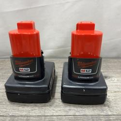 AS-IS Milwaukee 12V Lithium-Ion XC Extended Capacity Battery Pack 6.0Ah (2-Pack)