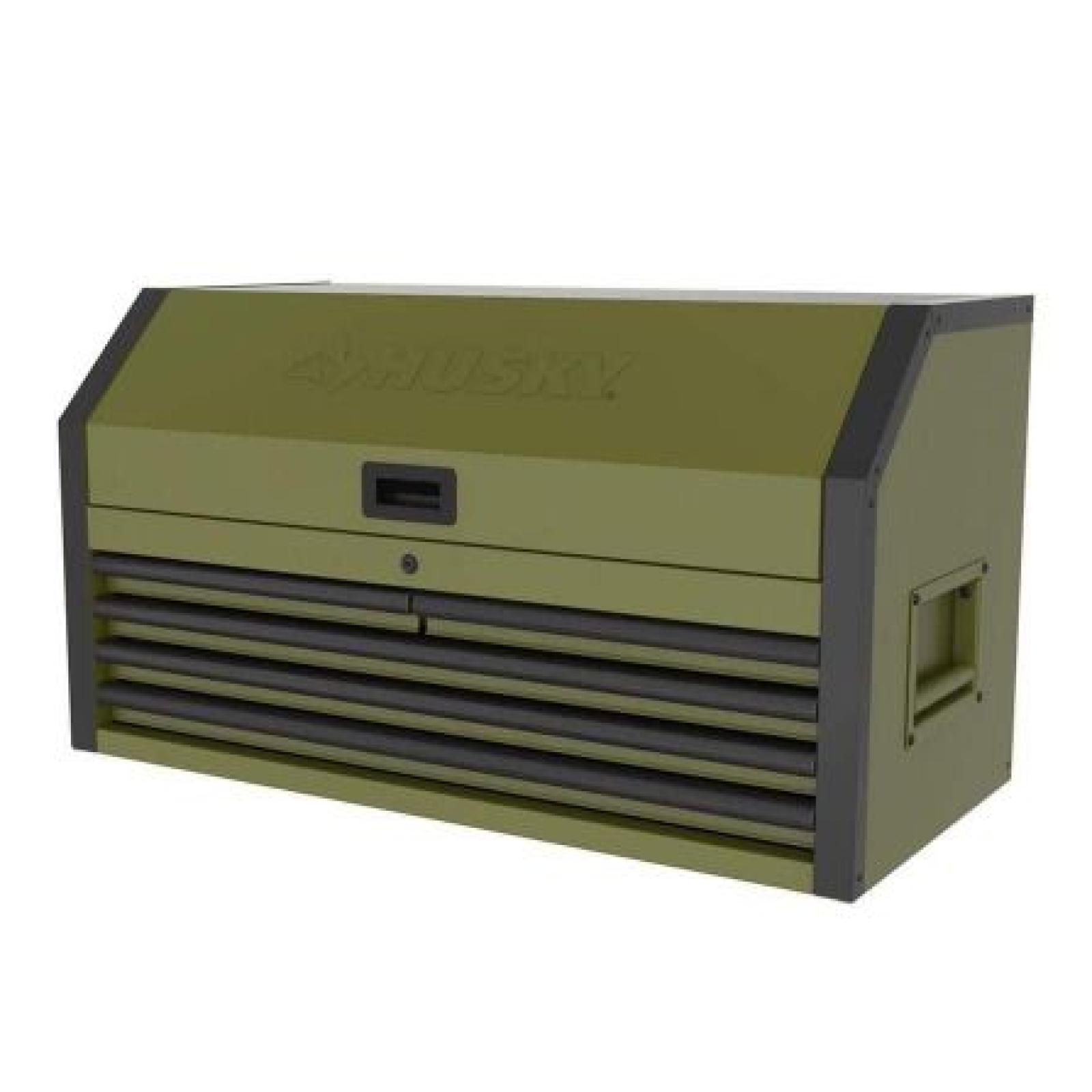 DALLAS LOCATION- NEW!- HUSKY 52 IN. W x 20 in. D 6-DRAWER TOP TOOL CHEST IN MATTE ARMY GREEN