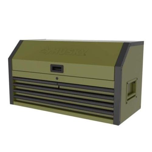 DALLAS LOCATION- NEW!- HUSKY 52 IN. W x 20 in. D 6-DRAWER TOP TOOL CHEST IN MATTE ARMY GREEN