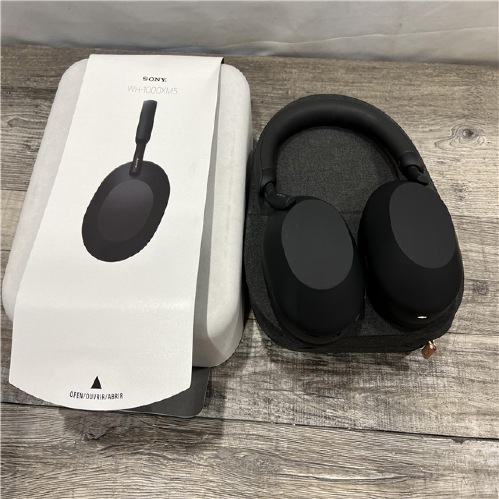 AS-IS Sony - WH-1000XM5 Wireless Noise-Canceling Over-the-Ear Headphones - Black