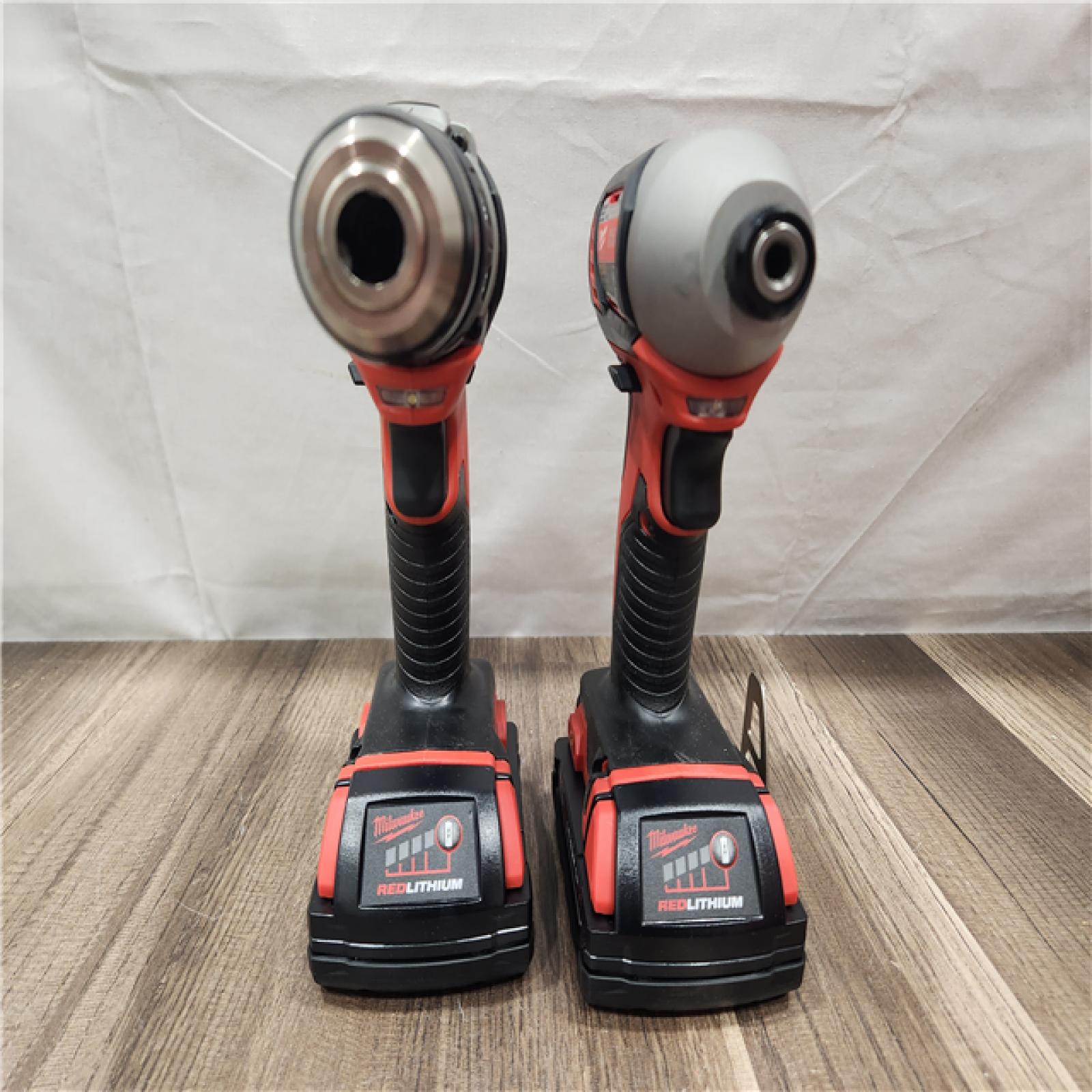 AS-IS- Milwaukee 18V Cordless Brushed 2-Tool Drill/Driver and Impact Driver Kit