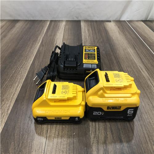 AS-IS DEWALT 20V MAX Lithium-Ion 6.0Ah and 4.0Ah Battery and Charger Starter Kit