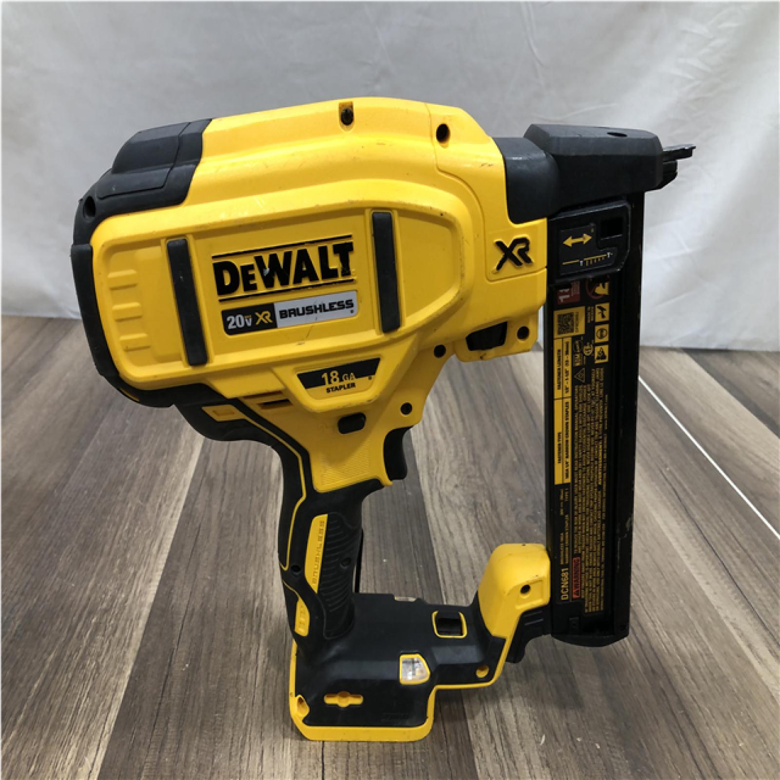 AS-IS DEWALT Cordless 18-Gauge Narrow Crown Stapler (Tool Only)