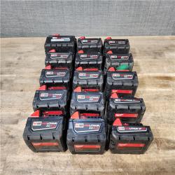 HOUSTON LOCATION - AS-IS MILWAUKEE BATTERY PACK QTY - 15